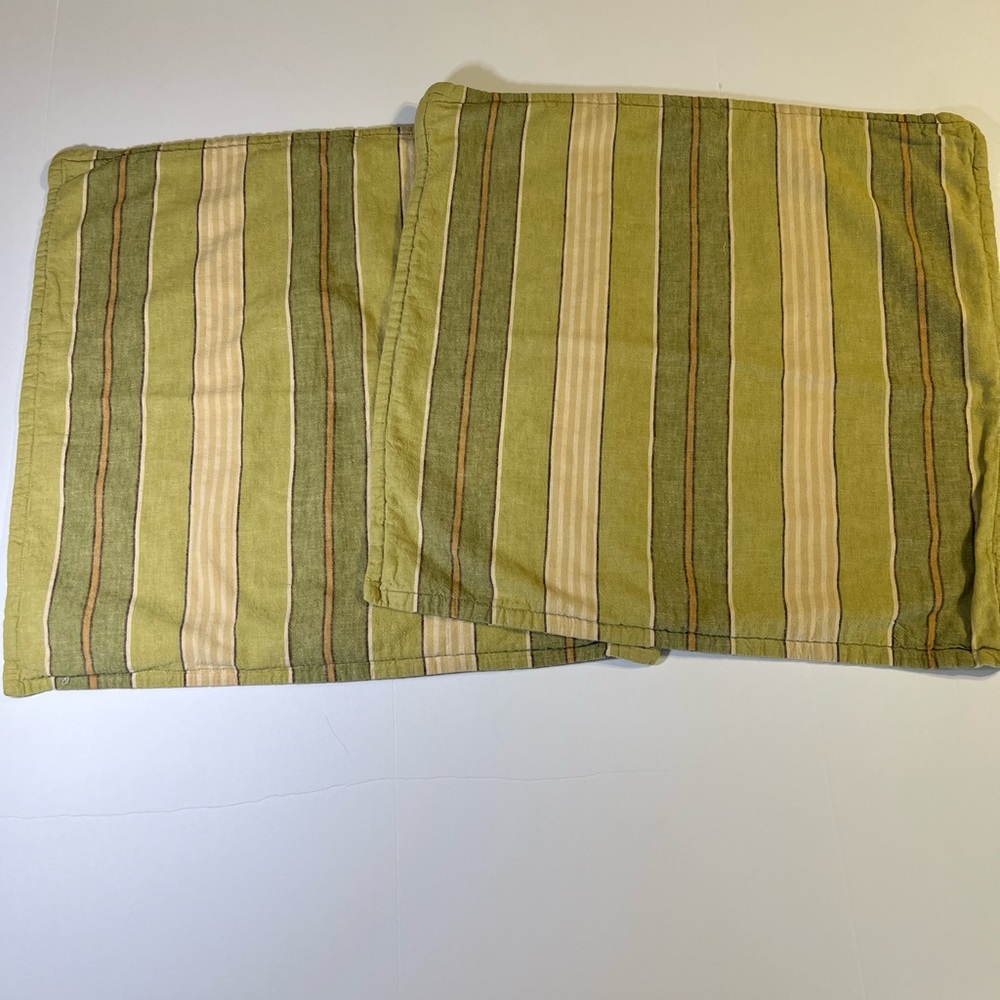 Pottery Barn Pair of Striped Accent Pillow Covers 20x20